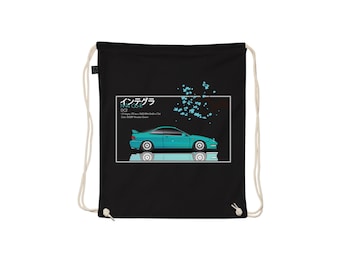 Made to Order Unisex 1994 Acura Integra DC2 GSR JDM Graphic Drawstring Bag With Specs