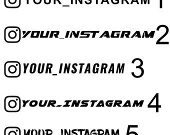 Made to Order Custom Instagram Decal