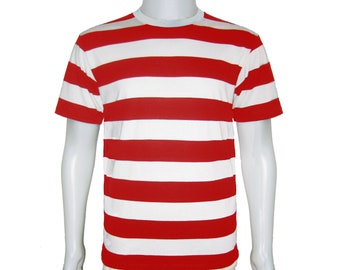 red and white striped t shirt mens