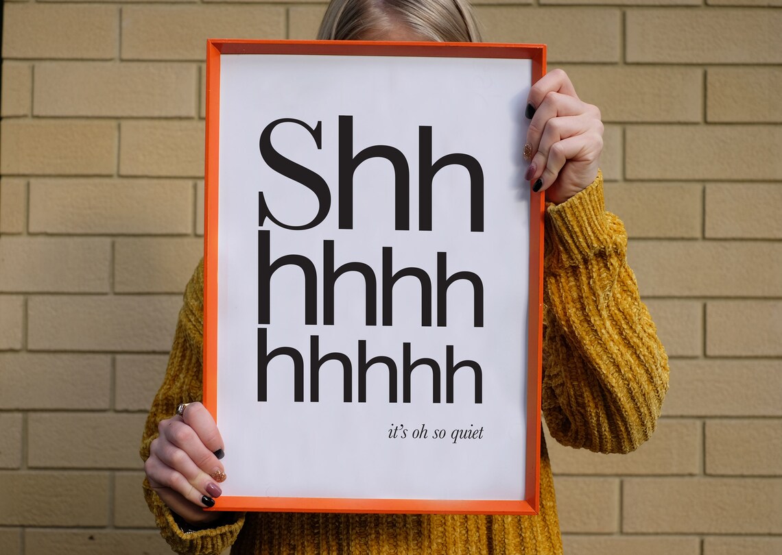 Bedroom Wall Art Above Bed Quote Shhh Printable Poster Etsy