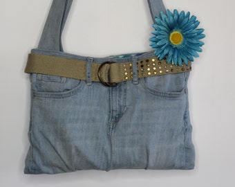 Jean shoulder purse, denim shoulder purse, jean shoulder bag, denim shoulder bag