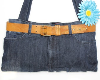 Jean shoulder purse, denim shoulder purse, jean shoulder bag, denim shoulder bag