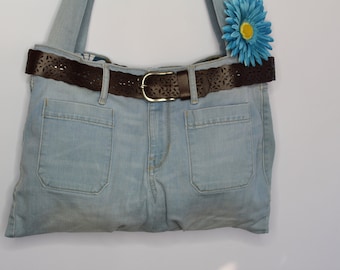 Jean shoulder purse, denim shoulder purse, jean shoulder bag, denim shoulder bag