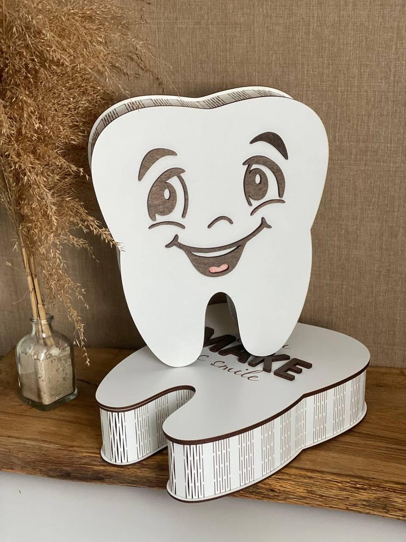 Tooth Shaped Box Laser Cut File | Dental Decor (SVG DXF PDF) - Etsy