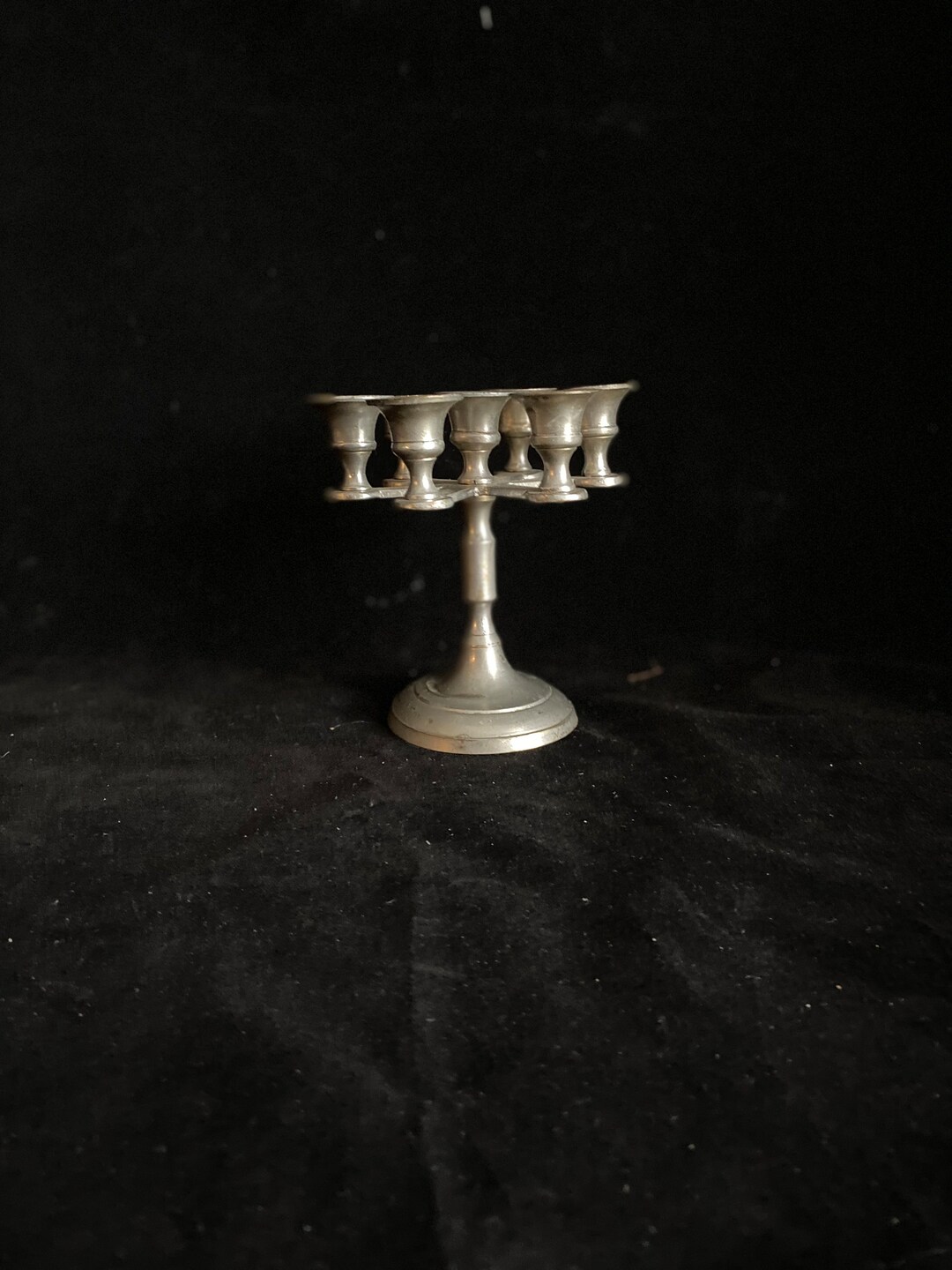 Vintage Candelabra Silver Colored Metal7 Candle Cupsart Deco