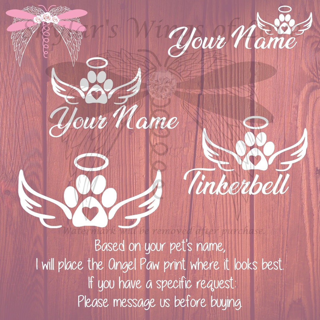 Angel Paw Print - Pet Loss - Loss - Cat - Dog - Paw - Love - Memorial ...