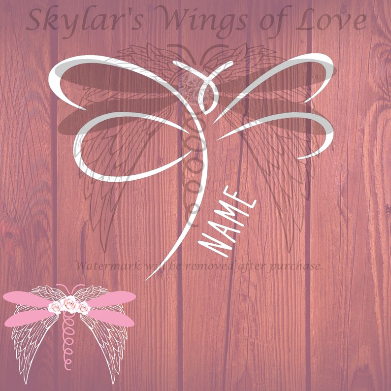 Dragonfly Love Memorial Remembrance Memory Decal Vinyl image 3