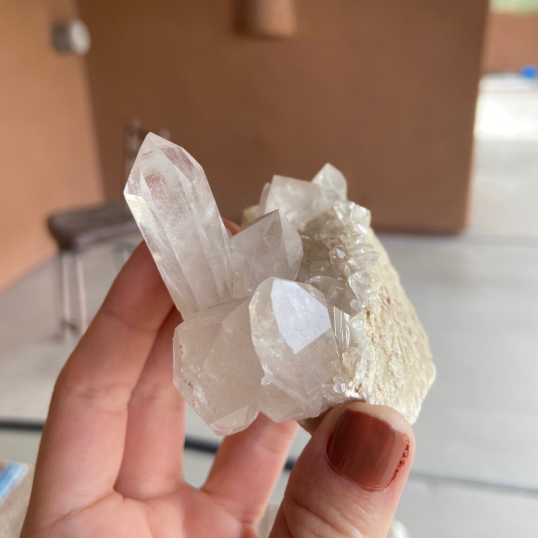 Pink Himalayan Quartz Cluster, Tibetan Quartz Crystal, Samadhi Quartz