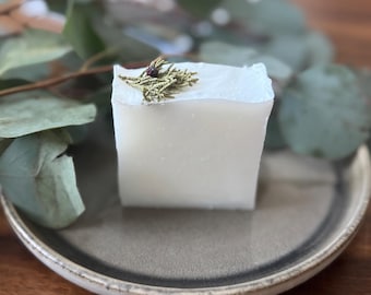 Pure Tallow Soap, Juniper and Peppermint Grass-fed Tallow Soap, Organic, Beef Tallow