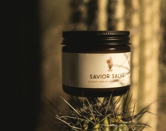 SAVIOR SALVE, Organic Calendula, Comfrey, and Creosote Healing Salve, Non-toxic, Gifts, Natural Skincare, Balm