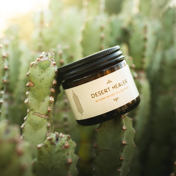 DESERT HEALER Grass-Fed Tallow Balm, Daily Facial Moisturizer, Beef Tallow Based Skincare, Non-Toxic, Eco-Friendly, Organic Skincare, Gifts