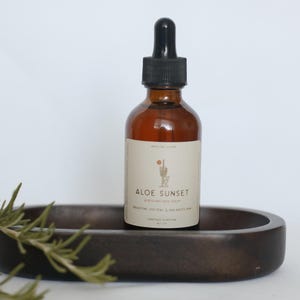 Aloe Sunset Facial Serum, Herbal Infused Skincare, Organic image 1