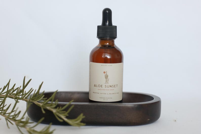 Aloe Sunset Facial Serum, Herbal Infused Skincare, Organic image 1