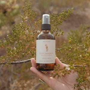 Idrolato di creosoto, gocce di pioggia del deserto, macchia mediterranea del deserto dell'Arizona, non tossico, cura olistica della pelle, raccolto in natura, spray per ambienti, tonico viso