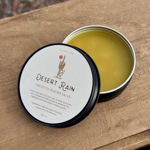 Organic Creosote Salve, Desert Chaparral Healing Salve, Wildcrafted, Skincare, Cuts and Wound Healing, Sun Burn Relief, Eczema, Dry Skin