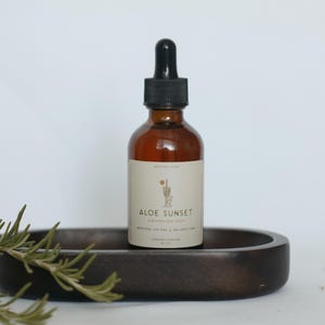 Aloe Sunset Facial Serum, Herbal Infused Skincare, Organic image 2