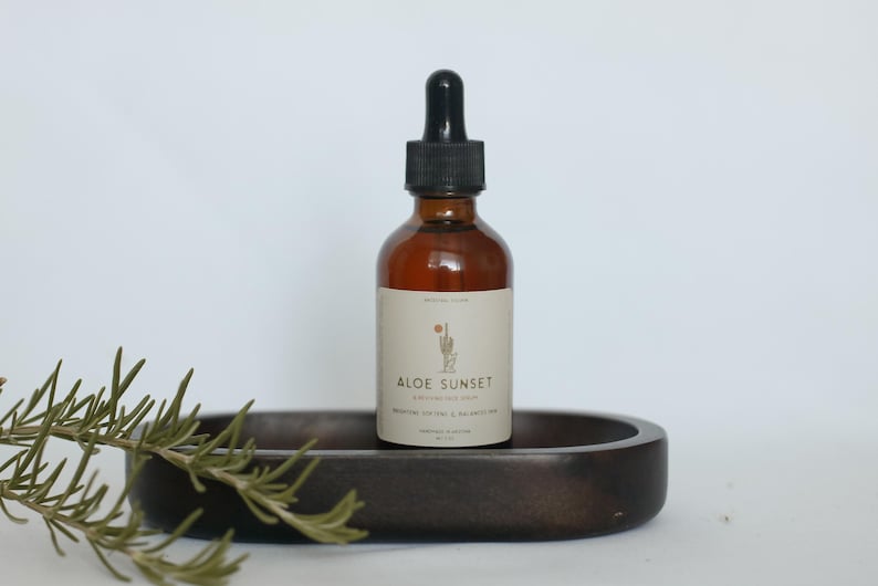 Aloe Sunset Facial Serum, Herbal Infused Skincare, Organic image 2