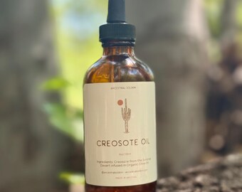 Aceite de creosota orgánico, aceite de chaparral, arbusto de creosota, recolectado en la naturaleza, reduce la inflamación y el enrojecimiento, previene las arrugas, piel seca, aceite curativo