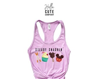 Disney Snacks Tank Top, Disney Vacation Shirt, Women's Disney Tank Top, Funny Disney Tank Top, Steady Snackin' Tank Top