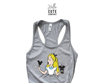 Alice Eat Me Drink Me Tank Top, Alice In Wonderland Tank Top, Disney Tank Top, Disney Vacation Tank Top, Women's Disney Tank Top