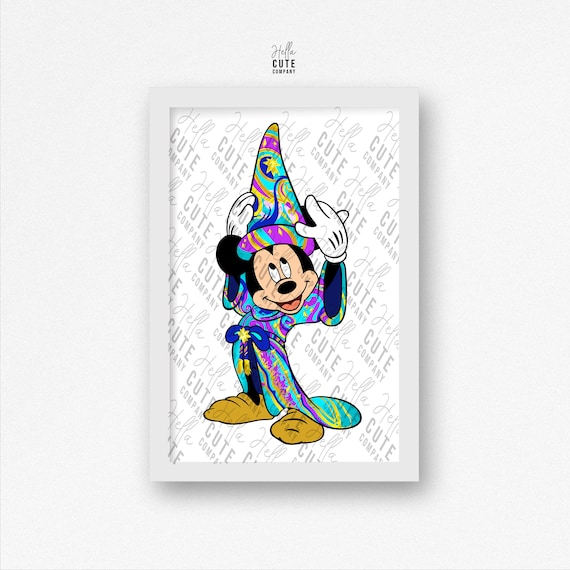 Mickey Magic Happens Wall Art, Sorcerer Mickey Wall Art, Disney Art Print,  Disney Wall Art -  Denmark