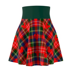 Disney Christmas Skirt, Plaid Hidden Mickey Skirt, Disney Bound Skirt, Disney Skirt