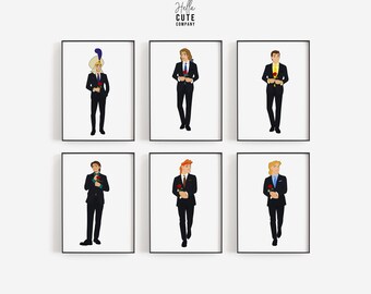 Disney Prince Art Print, Disney Prince Wall Art