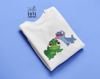 Pascal And Bruni Sweater, Disney Mashup Sweater, Bruni Sweater, Pascal Sweater