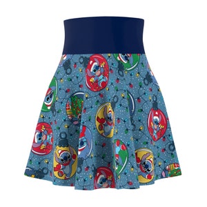 Stitch Christmas Skirt, Disney Christmas Skirt, Disney Bound Skirt