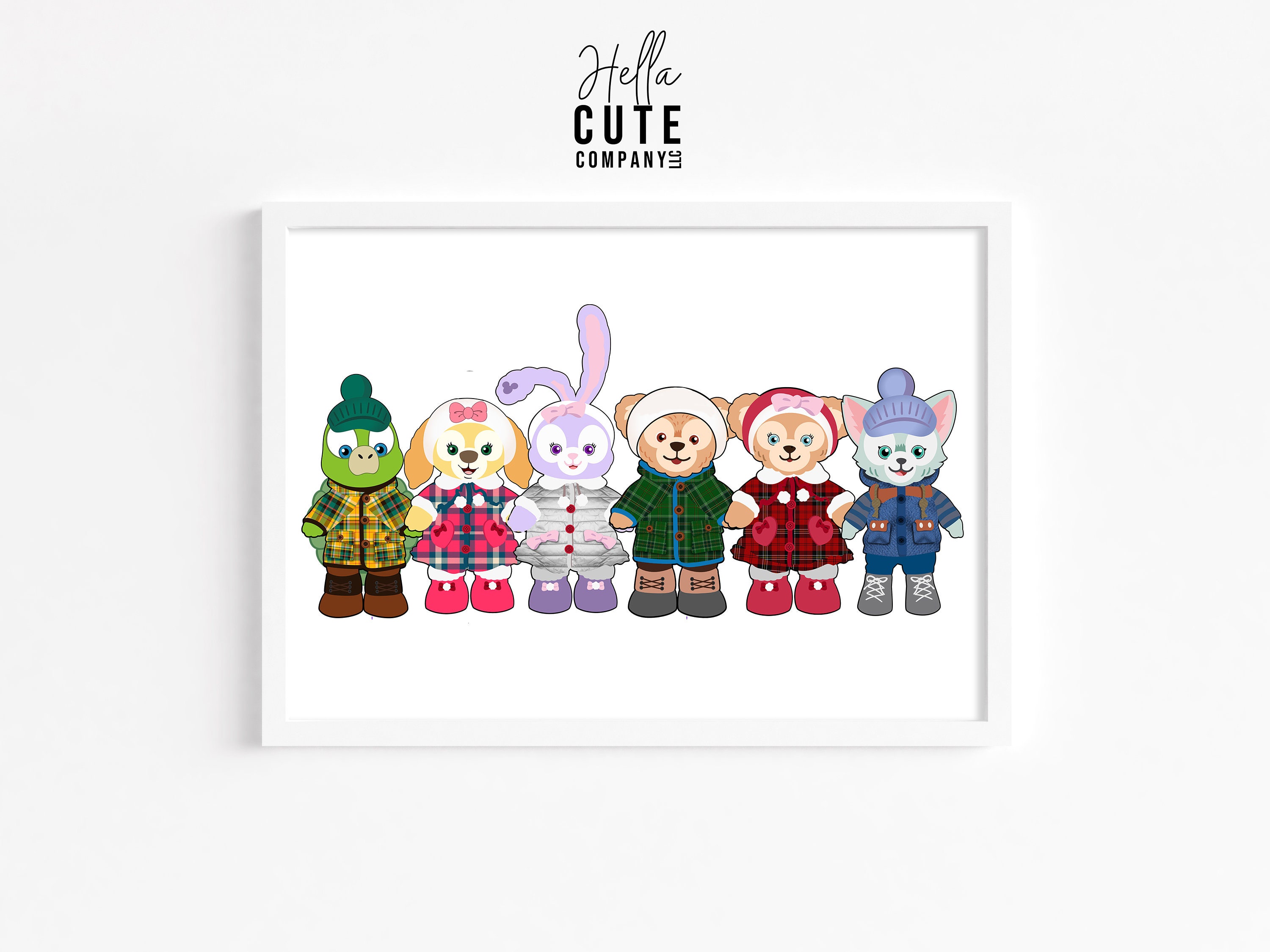 Disney Christmas Wall Art Disney Christmas Art Print Disney Etsy