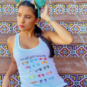 We All Got Crowns Tank Top, Disney Tank Top, Disney Mashup Tank Top, Minnie Ears Tank Top