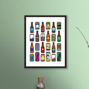 Beers of Kansas City Art Print — Matte Poster Featuring KC Craft and Domestic Beer