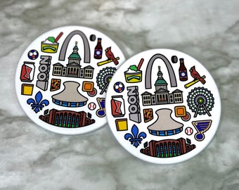 St. Louis Coaster (Set of 2) — Includes Two STL Bar Coasters