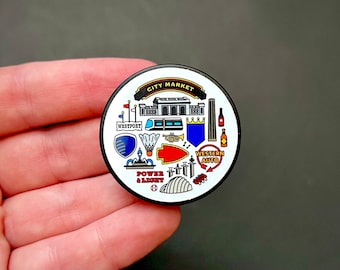 Kansas City — Phone Grip Sticker — 1.5" Decal Only