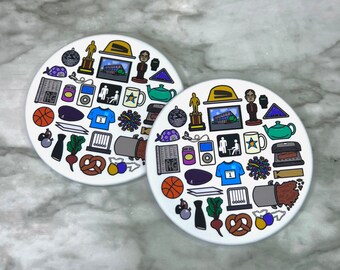 The Office Coasters (Set of 2) – 3.5" Metal Coasters