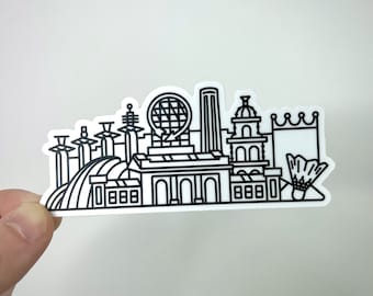 Kansas City Skyline – 4" Sticker – KC Outline Art