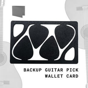 Reserve plectrums (2 stuks) - Set van 4 uitneembare plectrums per kaart - creditcardformaat - 1 mm - noodplectrum