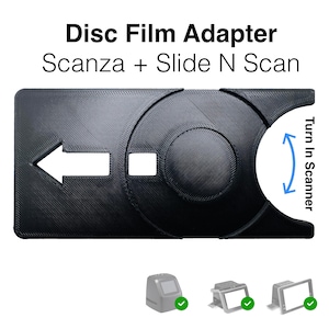 Adaptateur de film Kodak Disc conçu pour les scanners Slide N Scan, Scanza et les mini-scanners | Film disque | Scanner de film à disque | Scanner | Numérisation rapide | Fabriqué aux États-Unis