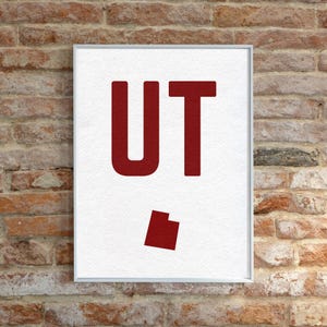 US States Posters Printable Hometown Trendy Wall Decor Custom College Town Print US States Printable Home Decor Custom Wall Art US States
