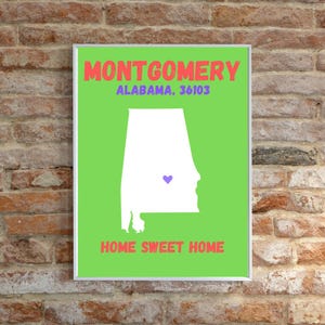 Custom Hometown Printable Posters Trendy Wall Decor College Town Digital Print US States Printable Home Decor Custom Wall Art US States