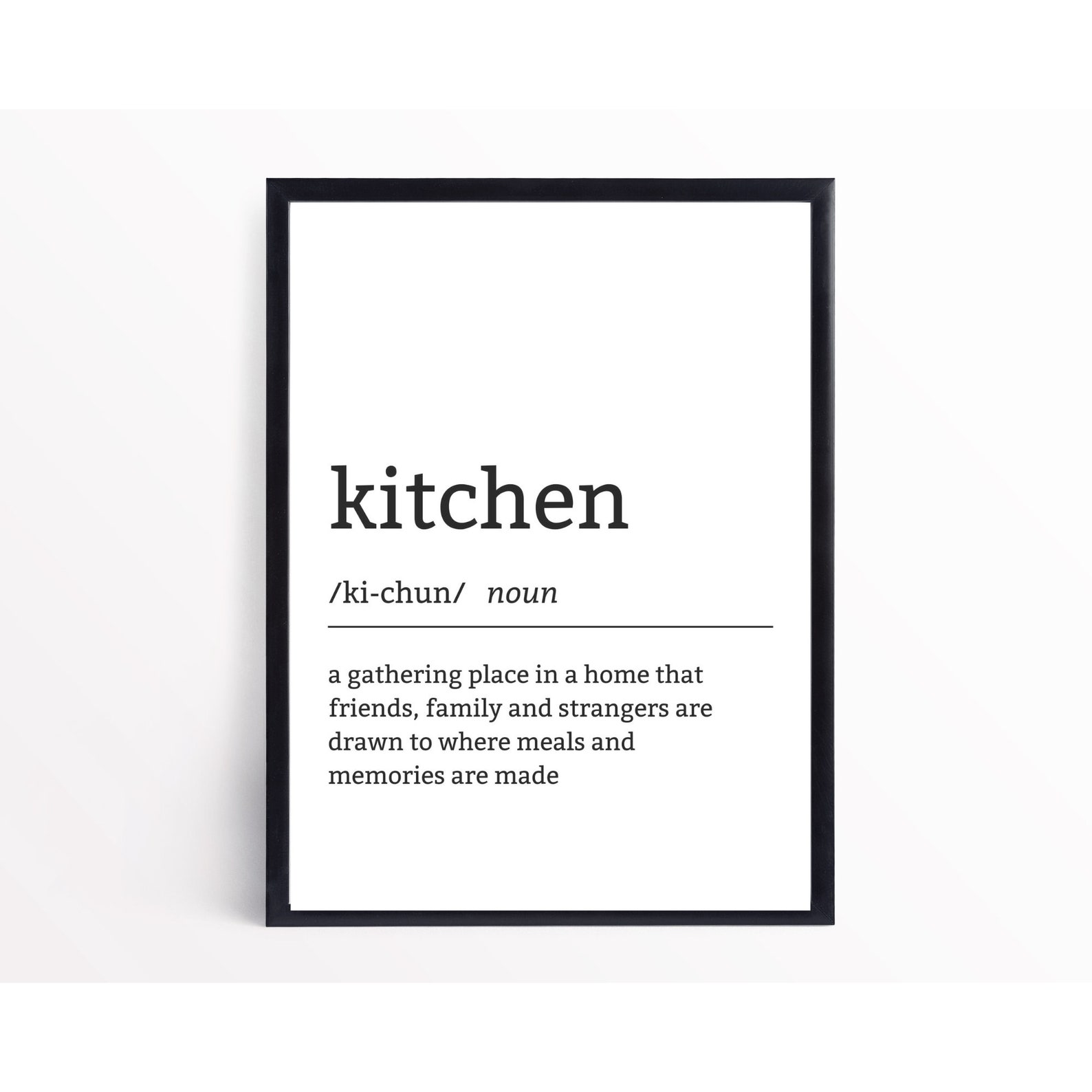 KITCHEN Definition Wall Art Home Decor Humor Funny Home Etsy