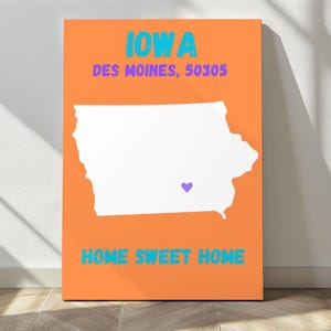 Custom Hometown Printable Posters Trendy Wall Decor College Town Digital Print US States Printable Home Decor Custom Wall Art US States