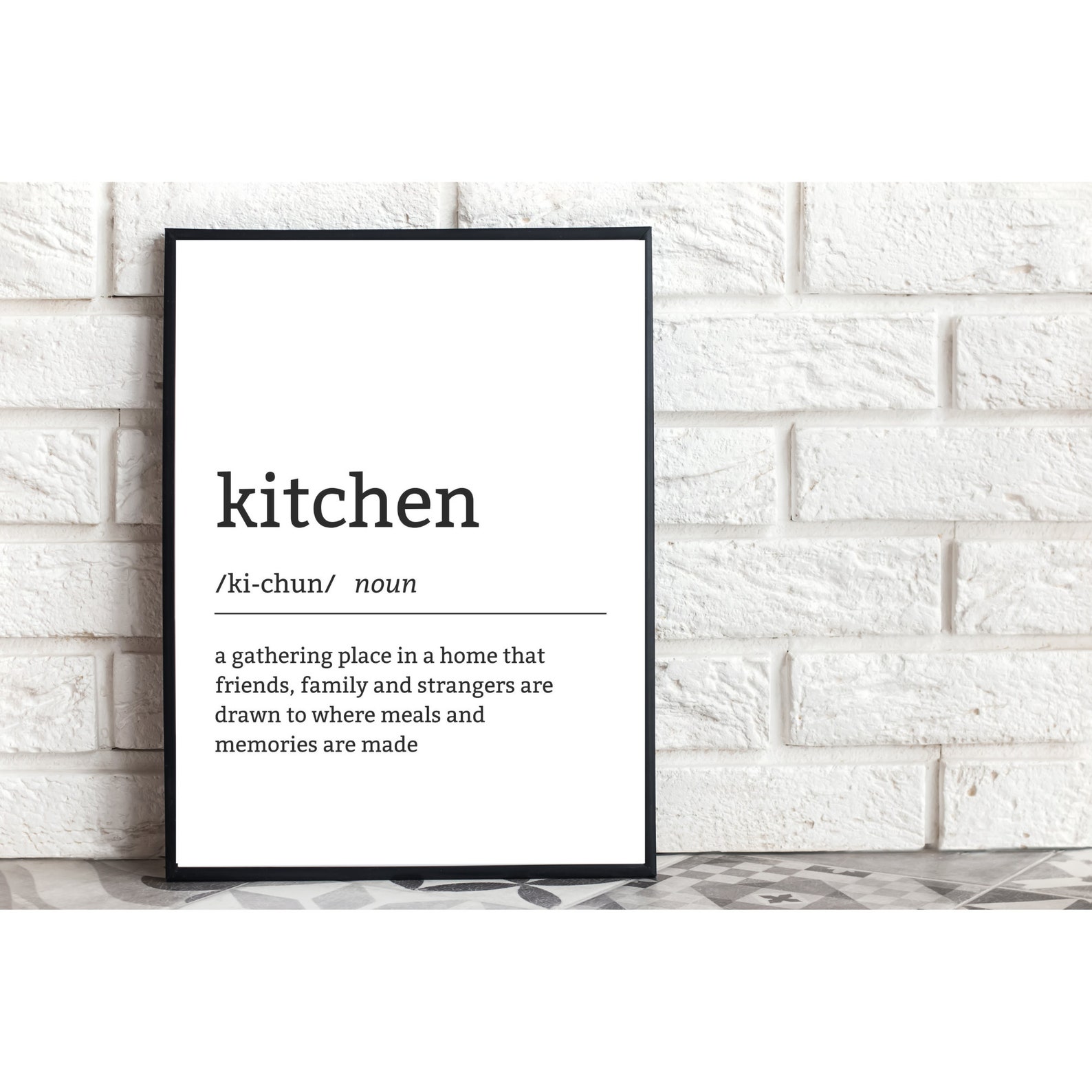 KITCHEN Definition Wall Art Home Decor Humor Funny Home Etsy