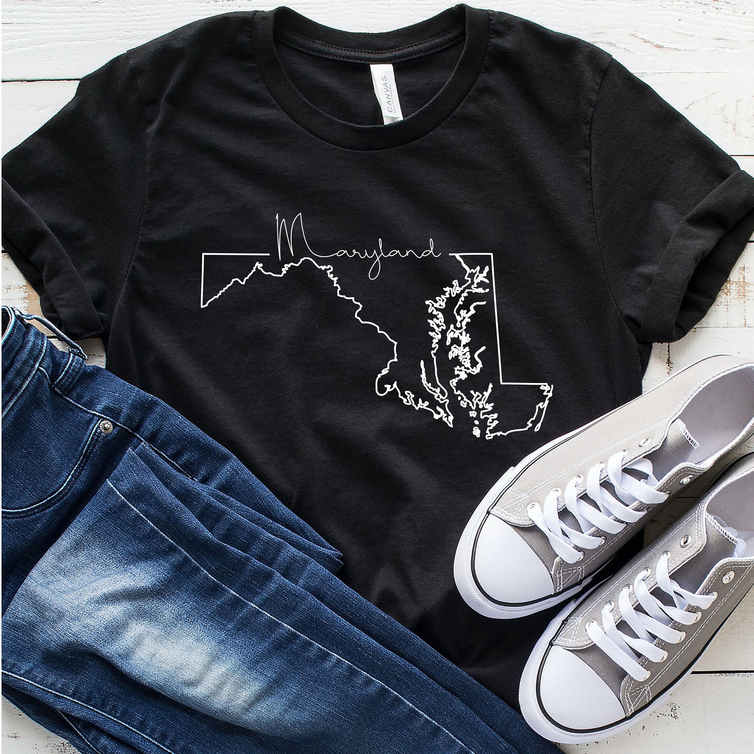 Maryland Shirt Maryland Tshirt State Tee Maryland Gift Etsy