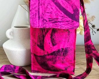 Crossbody Mobile Phone Bag - Pink and Purple