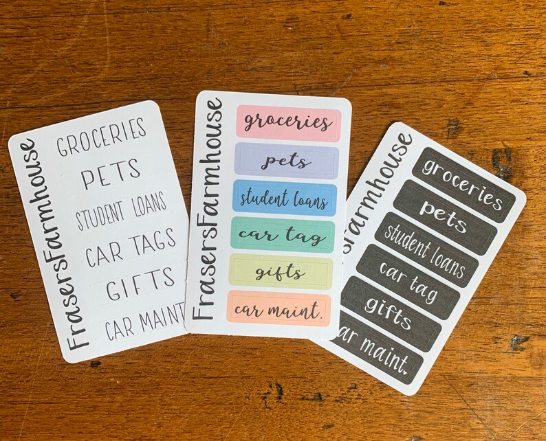 6 labels for cash envelopes category labels dave ramsay etsy