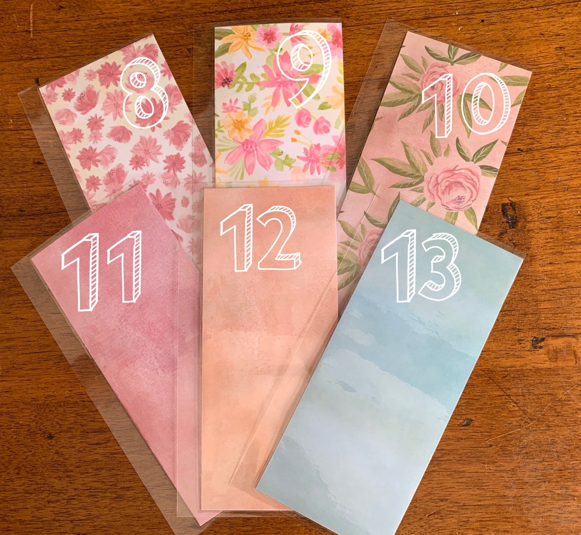 Individual Laminated Cash Envelopes Happy Planner Envelopes Etsy