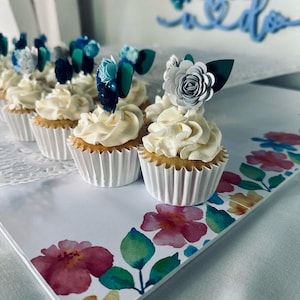 flower cupcake toppers