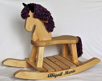 small wooden rocking horse