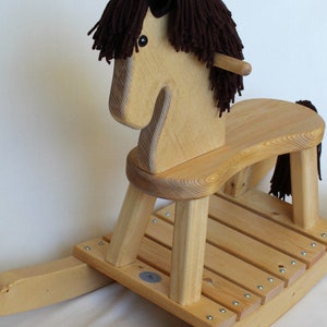 Traditional Toddler Wooden Rocking Horse Personalized Gift for Children image 2